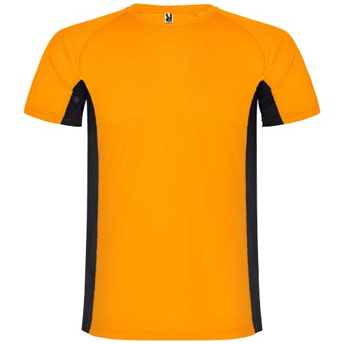 T-shirt sport publicitaire pour enfant Shanghai Orange fluo et Noir